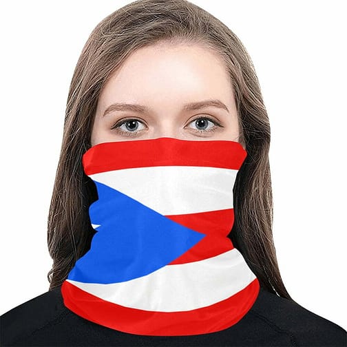 Puerto Rico Flag Multifunctional Dust-Proof Bandana(Filter Compatible)(Pack of 5)