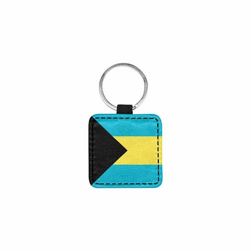 The Bahamas Flag square keychain