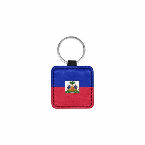 Haiti Flag square keychain