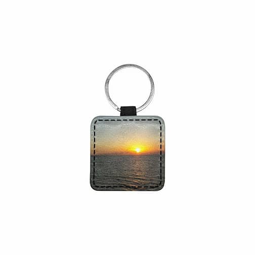 Sunset square keychain