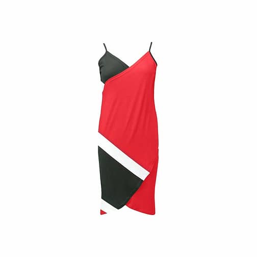 Trinidad and Tobago Flag Spaghetti Strap Backless Beach Dress