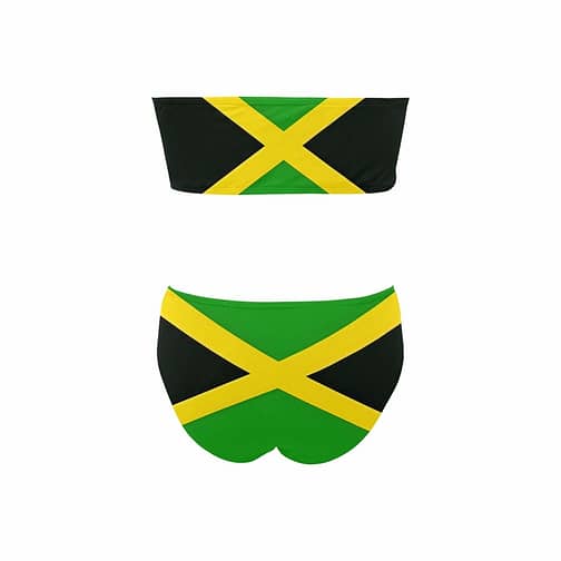 Jamaica Flag Chest Wrap Bikini Swimsuit