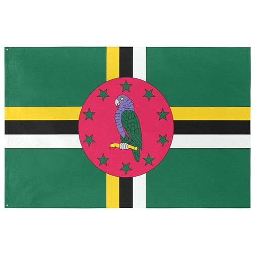 Dominica Flag (5 Sizes)(One Side)