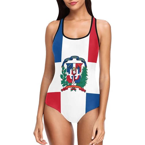 Dominican Republic Flag Women's Tank Top Bathing Swimsuit