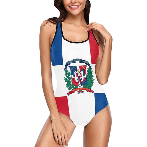 Dominican Republic Flag Women's Tank Top Bathing Swimsuit
