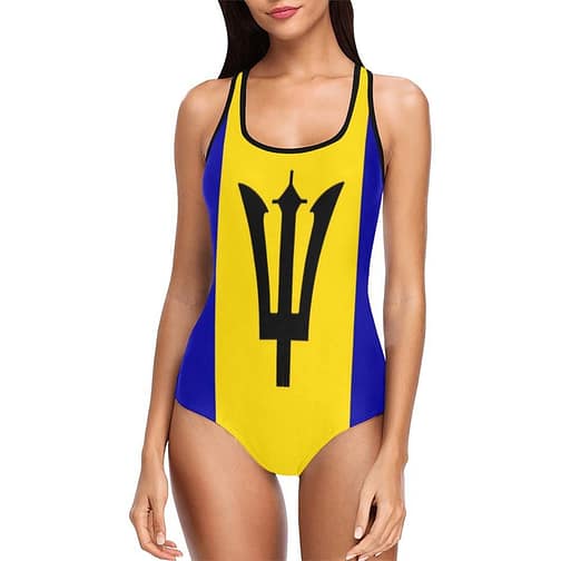 Simple Barbados Flag Women's Tank Top Bathing Swimsuit