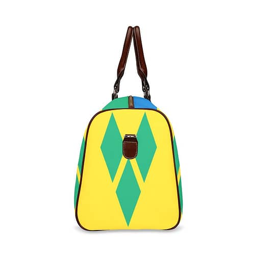 Saint Vincent and the Grenadines Flag Travel Bag (Brown)