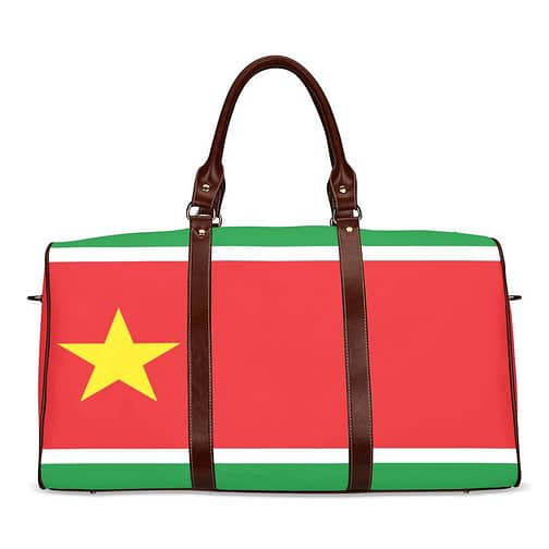 Guadeloupe Flag Travel Bag (Brown)