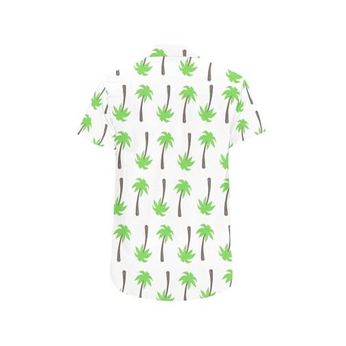 Palm Tree Pattern Men's Shirt (White)