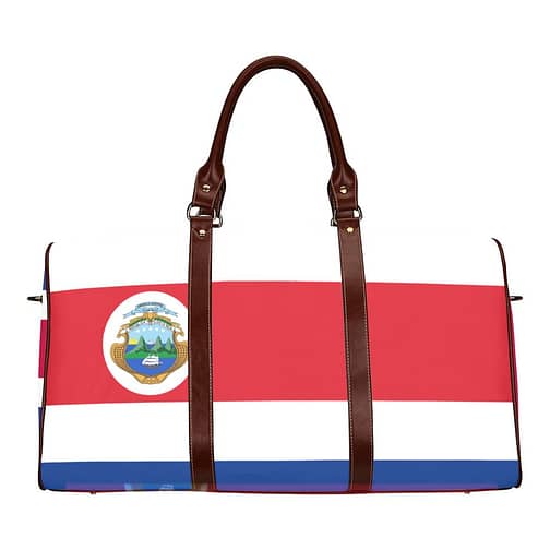 Costa Rica Flag Travel Bag (Brown)