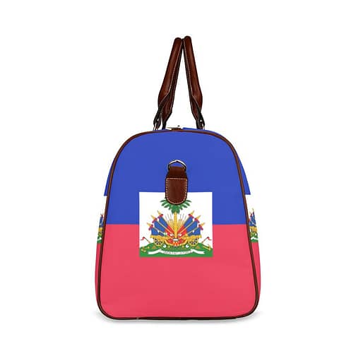 Haiti Flag Travel Bag (Brown)