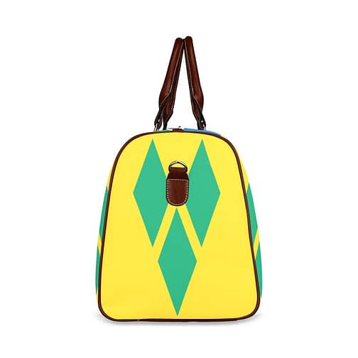 Saint Vincent and the Grenadines Flag Travel Bag (Brown)