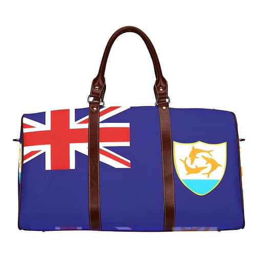 Anguilla Flag Travel Bag (Brown)