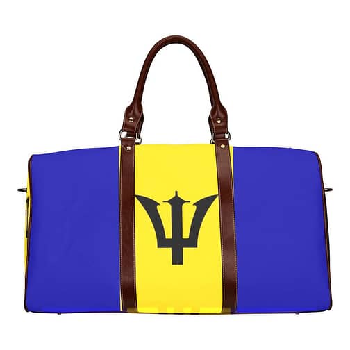 Barbados Flag Travel Bag (Brown)