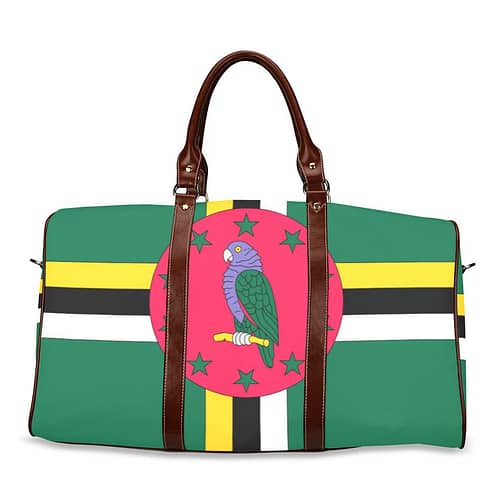Dominica Flag Travel Bag (Brown)