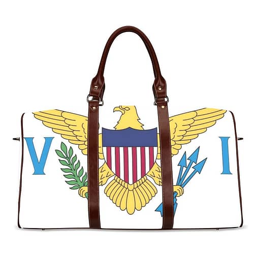 US Virgin Island Flag Travel Bag (Brown)