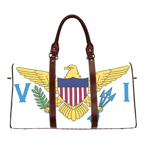 US Virgin Island Flag Travel Bag (Brown)