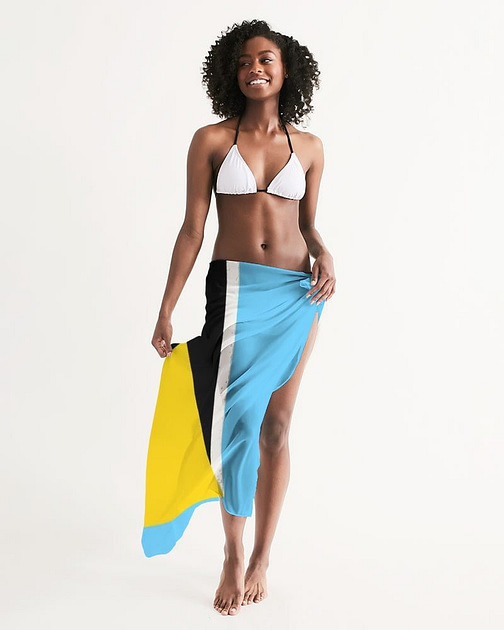 Saint Lucia Flag Swim Cover Up