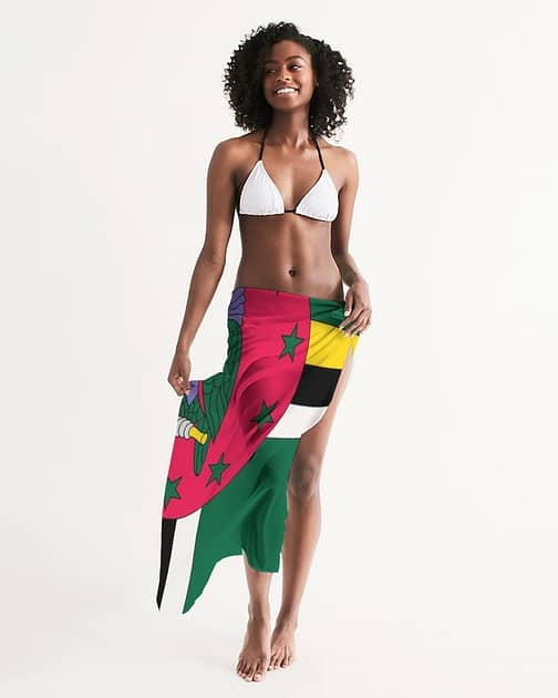 Dominica Flag Swim Cover Up