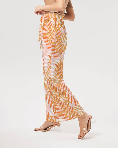 Layered Palms Women’s High-Rise Wide Leg Pants