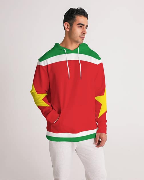 Guadeloupe Flag Men's Hoodie