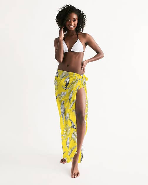 Tropical Birds Swim Cover Up