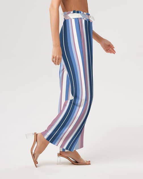 Beach Stripe Women's High-Rise Wide Leg Pants