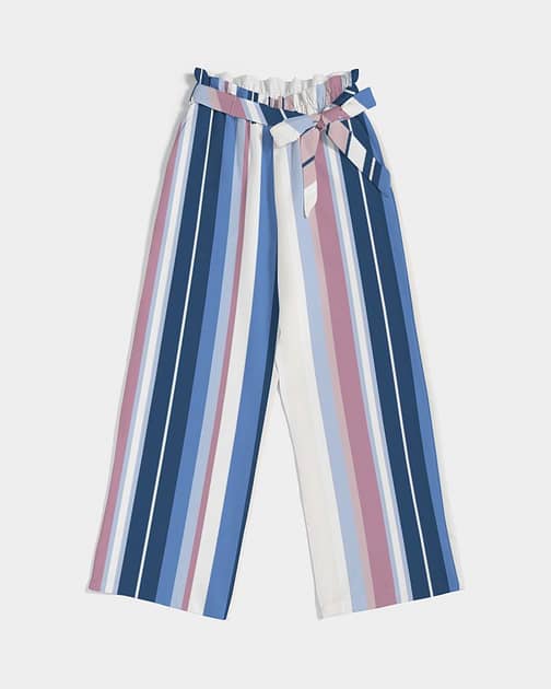 Beach Stripe Women's High-Rise Wide Leg Pants