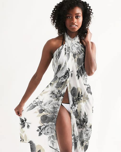 Shadow Floral Swim Cover Up