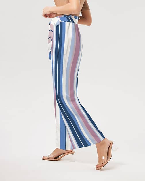 Beach Stripe Women's High-Rise Wide Leg Pants