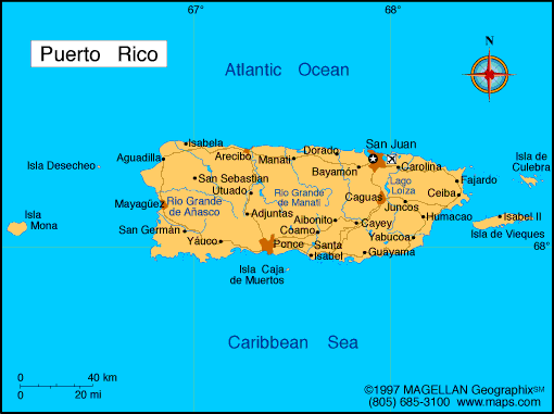 Puerto Rico Map Puerto Rico Map