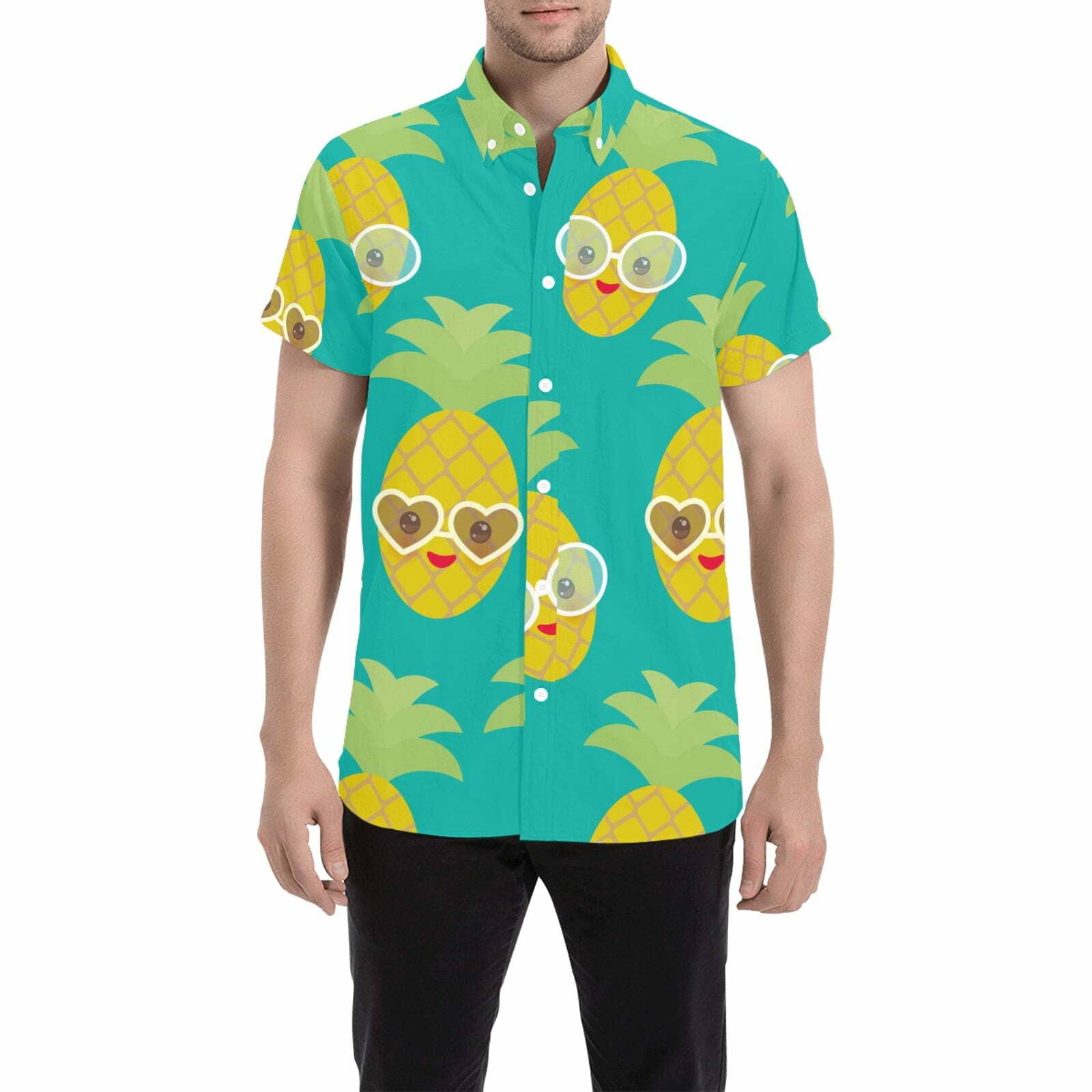 Funny Cute Pineapple Men's All Over Print Shirt