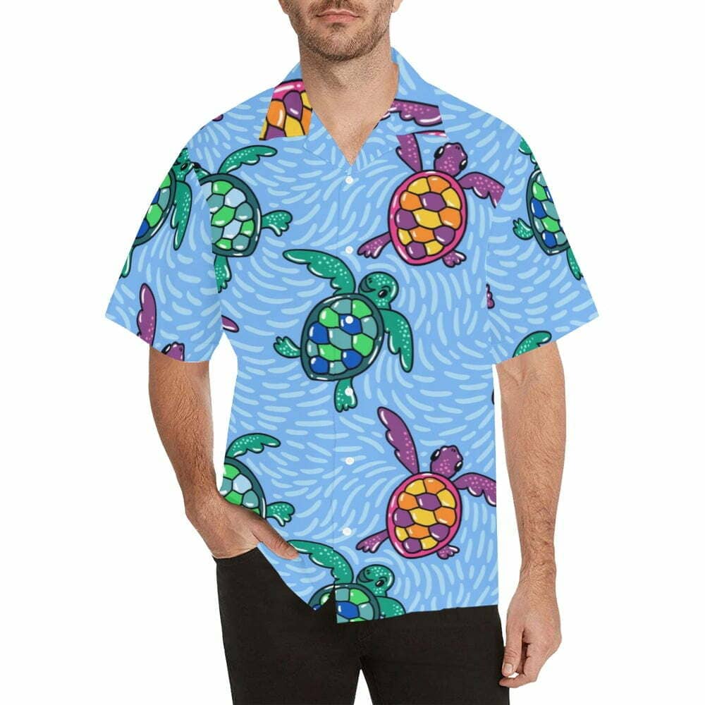 Ocean Turtles Men's Hawaiian Shirt