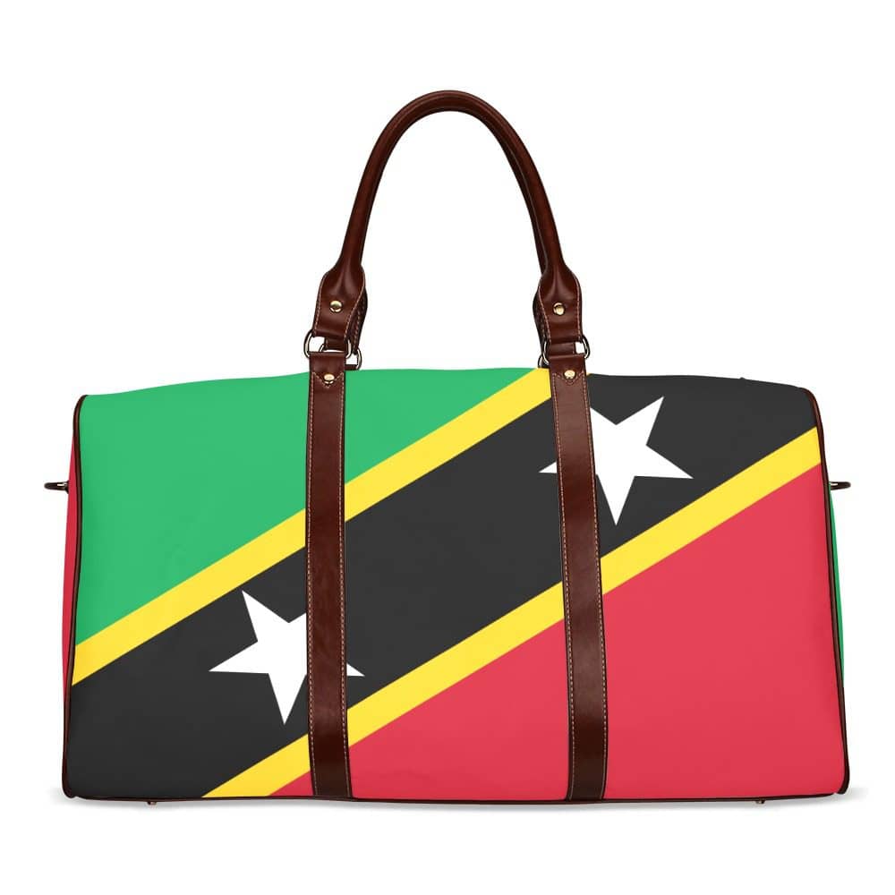 Saint Kitts and Nevis Flag Travel Bag (Brown)