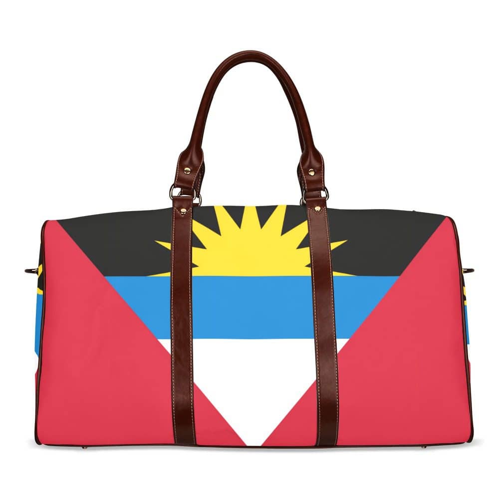 Antigua and Barbuda Flag Travel Bag (Brown)