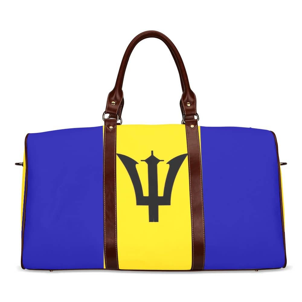 Barbados Flag Travel Bag (Brown)
